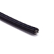 Benecreat43.5ヤード/ 40m 304ステンレス鋼黒ビニールコーティングワイヤーロープ（コーティング外径  2mm）  屋内屋外吊り下げ装飾用の7x7連売りステンレスワイヤーロープ TWIR-WH0002-11-7