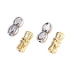 PandaHall Elite 100 Sets 2 Colors Brass Screw Clasps for Necklaces KK-PH0036-75-5