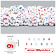 NBEADS about 580 Pcs Colorful Acrylic Number Beads Kit MACR-NB0001-17-2