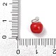День учителя изящные серебряные красные эмалевые фруктовые подвески STER-F060-01S-03-3