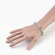 Bracelets extensibles avec perles en aventurine verte naturelle BJEW-JB03926-08-3