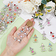 Hobbiesay 48pcs 8 pendentifs ange en perles de verre de couleur PALLOY-HY0001-02-3