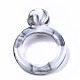 不透明な樹脂の指輪  天然石風  ラウンド  ホワイトスモーク  usサイズ7 1/4(17.5mm) RJEW-T014-01-A01-2