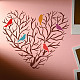 Fingerinspire pochoir d'arbre de coeur 11.8x11.8 pouce réutilisable en forme de coeur pochoir d'arbre de vie bricolage artisanat oiseaux arbre dessin modèle animaux plantes pochoir pour peinture sur mur bois tissu meubles DIY-WH0391-0074-7