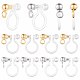SUNNYCLUE 1 Box 40Pcs 2 Colors Clip on Earring Converter Transparent U Type Earring Cilps Stainless Steel Earring Components with Loop Painless Earrings for Non-Pierced Ears Jewelry Making DIY Crafts STAS-SC0004-29-1
