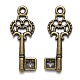 Pendentifs clés en alliage de style tibétain TIBEP-X0001-02-AB-3