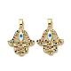 Латунные микро проложить кубического циркония подвески KK-F903-06G-02-1