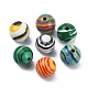 140 pièces 7 styles de perles de malachite synthétiques G-YW0001-16-4