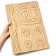 長方形の木製ブレスレットデザインボード  ビーズブレスレットネックレスジュエリー作成用  バリーウッド  43.4x28.3x1.05cm TOOL-YWC0003-04-5