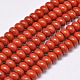 Natürliche rote Jaspis Perlen Stränge G-F347-8x5mm-02-1