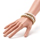 Round Imitation Gemstone & Plating Beads Stretch Bracelet Sets BJEW-JB06409-01-11