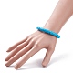 10 Stück 10-Farben-Edelsteinimitation Acryl gebogenes Rohr stämmige Stretch-Armbänder Set für Frauen BJEW-JB08140-3