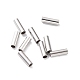 Rhodium Plated 925 Sterling Silver Spacer Tube Beads STER-Z006-02B-P-2