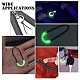 CHGCRAFT 30Pcs Luminous Plastic Zipper Pulls FIND-CA0005-31-6