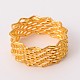 Trendy Iron Hollow Wide Band Rings RJEW-JL079-2