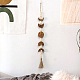SUPERFINDINGS Beaded Camel Moon Phase Wall Hanging Pendant Bohemian Ethnic Style Tassel Garland Wooden Flat Wall Decoration for Bedroom Living Room Apartment Nursery Dorm Cafe Teen HJEW-WH0047-09-3