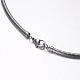 304 Stainless Steel Tassel Lariat Necklaces NJEW-P098-36P-3