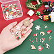 SUNNYCLUE 1 Box 40Pcs 20 Style Christmas Enamel Charms Reindeer Charms Santa Claus Charm Pendants Snowflake Charms for Jewelry Making Christmas Sock Hat Gingerbread Man Charms Bulk DIY Craft FIND-SC0002-65-3