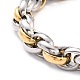 304 braccialetto a catena in corda di acciaio inossidabile per uomo donna X-BJEW-Z011-19GP-2