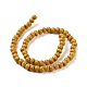 Chapelets de perles rondes en céramique émaillée en porcelaine émaillée manuelles PORC-L019-6mm-02-2