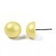 Pearlized Half Round Schima Wood Earrings for Girl Women EJEW-N048-001-13-3
