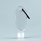 プラスチックのキーホルダーボトル  詰め替え可能な空ボトル  スクイーズコンテナ  フリップキャップとアルミニウムバックル付き  透明  15x4.3x3cm  容量：50ミリリットル AJEW-WH0105-91-1