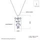 Bear Zinc Alloy Glass Long Sweater Necklaces NJEW-BB15007-3