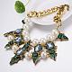 Fashion Women Jewelry Zinc Alloy Glass Rhinestone Bib Statement Necklaces NJEW-BB15489-A-9