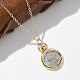 Латунные ожерелья с подвесками таро «Двенадцать созвездий» NJEW-Q006-01F-G-4