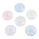 Perlas de acrílico chapadas en arco iris iridiscentes OACR-N010-071-2