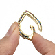 Brass Micro Pave Cubic Zirconia Spring Gate Rings ZIRC-S066-036A-NF-3