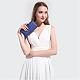 ヨーロッパやアメリカのファッションの女性の長い財布  長方形  ブルー  19.5x10.5x2.6cm AJEW-BB18989-E-14