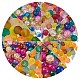 Perle di vetro smerigliato trasparente e perle di vetro crackle trasparenti CCG-CD0001-01-4