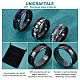 UNICRAFTALE 10Pcs Gunmetal Blank Core Ring Size 10 Stainless Steel Grooved Finger Ring for Inlay Round Empty Ring Blanks with Velvet Pouches for Jewelry Making 20mm STAS-UN0039-22D-5