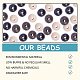 Pandahall elite 460 pz perline di legno rotonde naturali senza piombo per gioielli fai da te che fanno accessori per capelli WOOD-PH0006-05-5