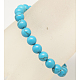 Bracelets extensibles en turquoise synthétique X-BJEW-H253-1-2