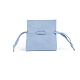 Rechteckige Schmuck-Geschenkbeutel aus Mikrofaserleder mit Kordelzug für Ohrringe PAAG-PW0012-13C-1