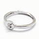 Adjustable Sterling Silver Ring Components STER-I016-017P-2