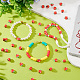 Ph pandahall 400 pièces perles d'argile polymère pomme rouge perles de fruits faites à la main perles d'espacement de fruits perles de pomme en argile polymère pour bijoux collier bracelet boucle d'oreille accessoires de cheveux décoration de la maison CLAY-PH0001-83-4