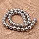 Polished Round Grade A Shell Pearl Bead Strands BSHE-M027-6mm-26-2