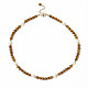 Collana di pietre preziose e perle naturali e perline di vetro con 304 fermaglio in acciaio inossidabile da donna NJEW-F302-06-2
