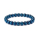 3Pcs 3 Style Synthetic Turquoise(Dyed) & Hematite Stretch Bracelets Set BJEW-JB08589-10