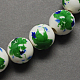Handmade Printed Porcelain Beads PORC-Q199-12mm-18-2