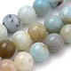 Brins de perles d'amazonite de fleurs naturelles X-G-S259-13-4mm-1