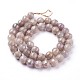 Electroplate Natural Sunstone Beads Strands G-P430-12-C-1