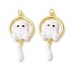 Подвески из латуни с эмалью в стойку KK-B053-35G-01-1