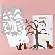 Globleland 2 шт. многослойные деревья режущие штампы металлический кот собака бабочка цветы птица высечки трафареты для тиснения шаблон для изготовления бумажных карт украшения diy альбом для скрапбукинга ремесло декор DIY-WH0309-634-3
