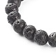Perles rondes de roche de lave naturelle bracelets d'aromathérapie d'anxiété d'huile essentielle X1-BJEW-JB06921-9