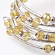 Five Loops Fashion Wrap Bracelets BJEW-JB04595-04-3