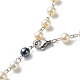 Synthetic Hematite & Glass Rosary Bead Necklaces for Women NJEW-JN03992-5